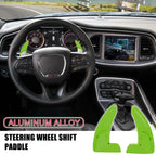 Pair Green Steering Wheel Paddle Shifter Cover for Dodge Charger Challenger (2015–2023) 745065577882