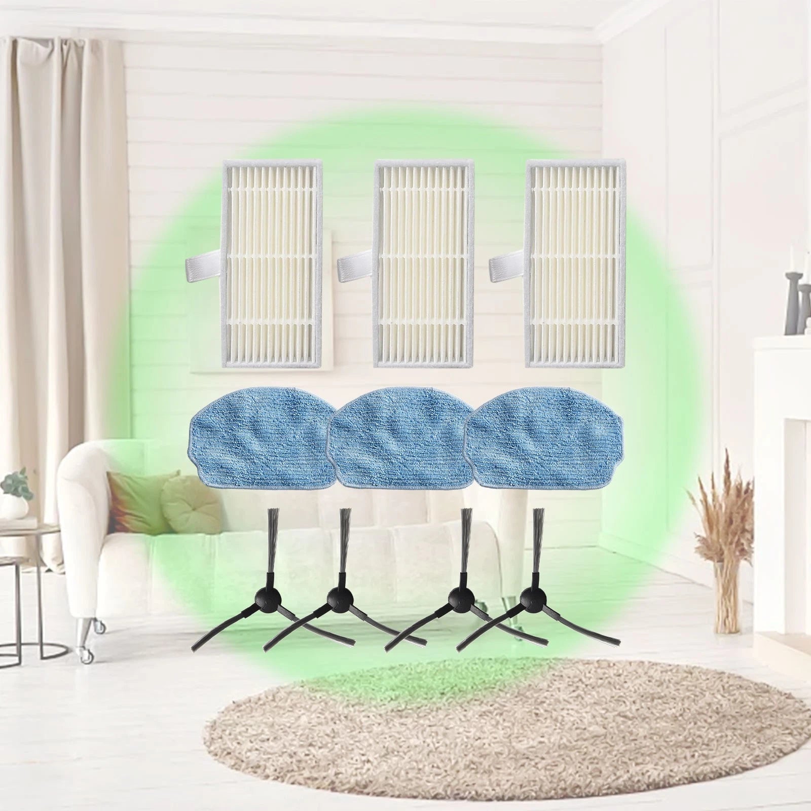 Air Filter and Mop Cloth for Nedis WIFIVCB01
