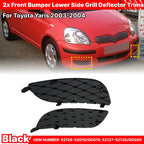 2Pcs Front Bumper Lower Side Grill Cover Caps for Toyota Yaris (2003–2004)