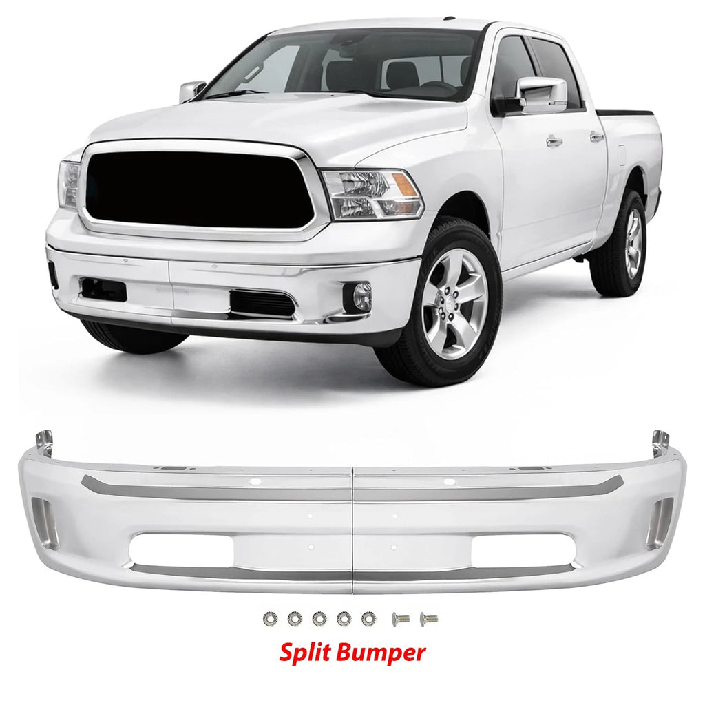 Chrome Steel Front Bumper for Dodge Ram 1500 (2013–2018)