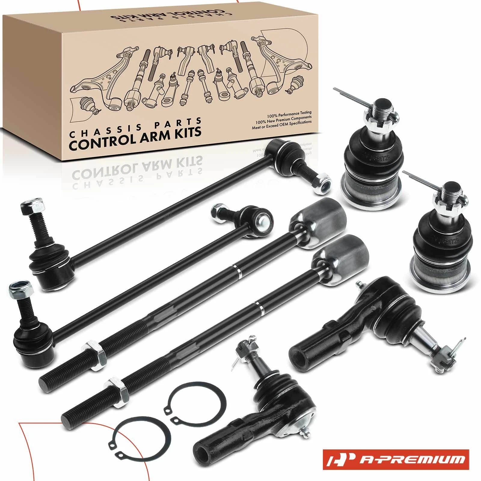 8x Front Sway Bar Tie Rod Ball Joint for Ford Taurus (1996–2007)