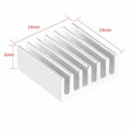 12 Pcs Aluminum Cooling Kit Heat Sink for Computer (14x14x6mm)
