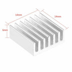 12 Pcs Aluminum Cooling Kit Heat Sink for Computer (14x14x6mm)