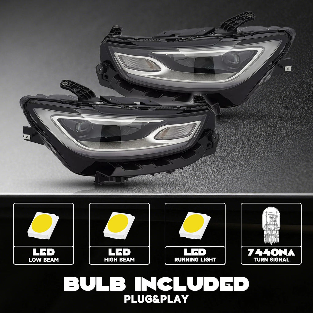 LED Projector Headlights for Chrysler Pacifica (2021–2026) Left + Right