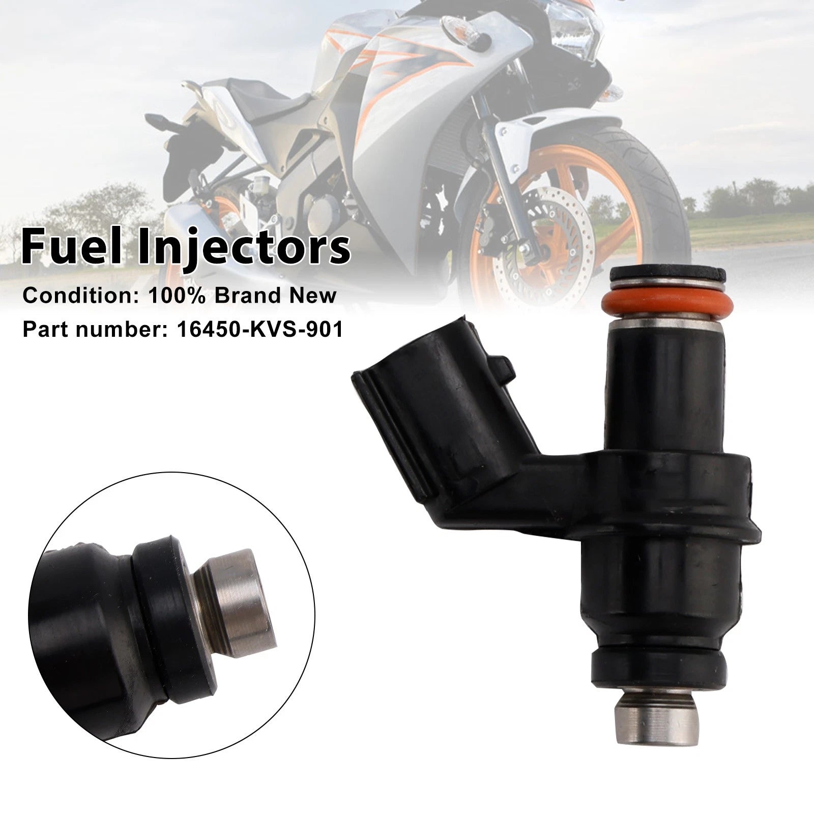 Fuel Injectors 16450-KVS-901 for Honda CBR125R CBR125 CBR125RS CBR125RT (2011–2020)