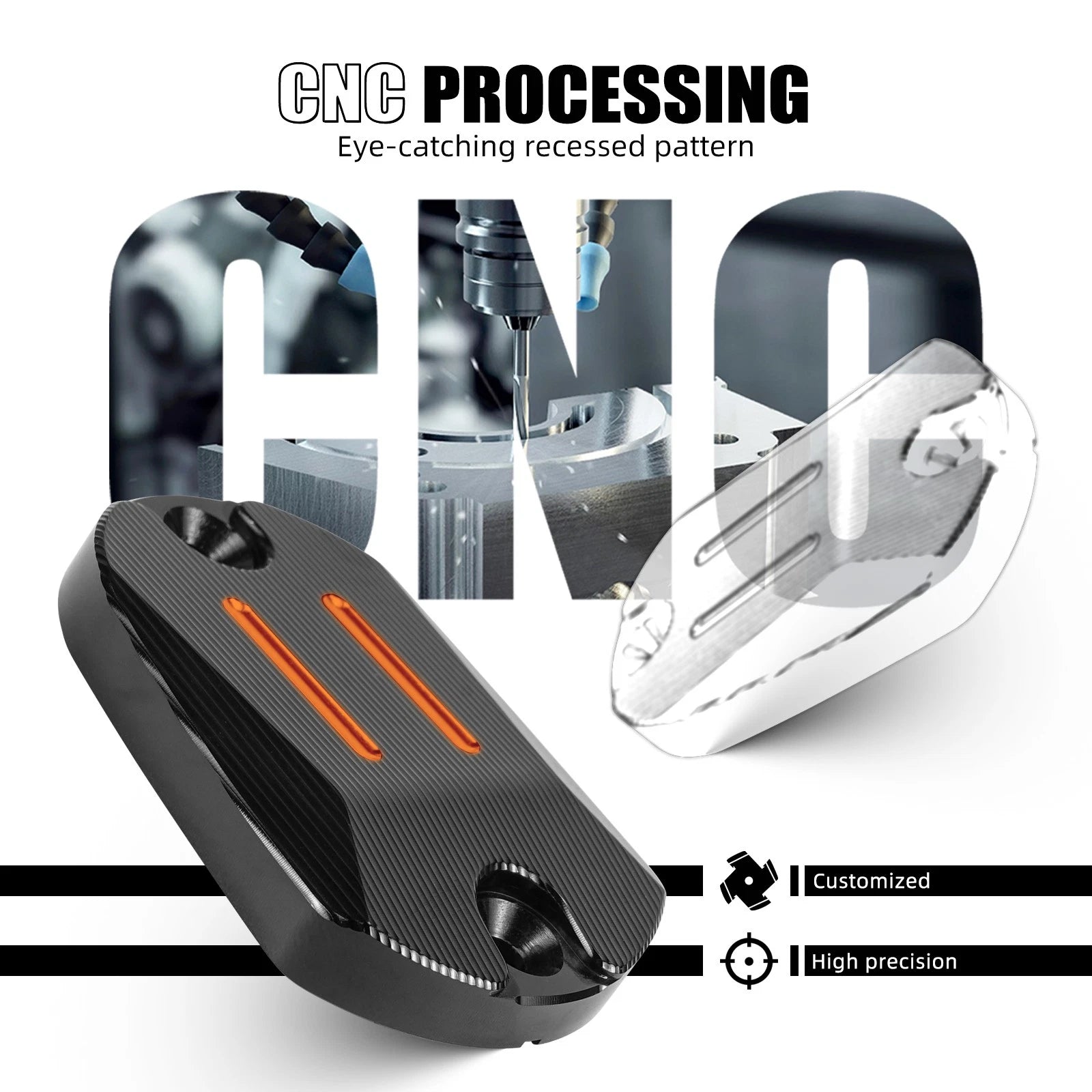 CNC Brake Master Cylinder Reservoir Cap for Harley Sportster 48 (2010–2023)