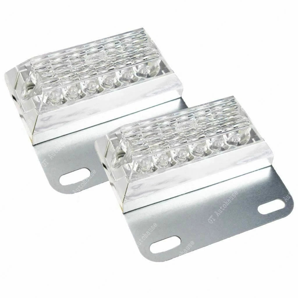 10PCS White Side Marker Lights for Commercial Truck Trailer (Universal)