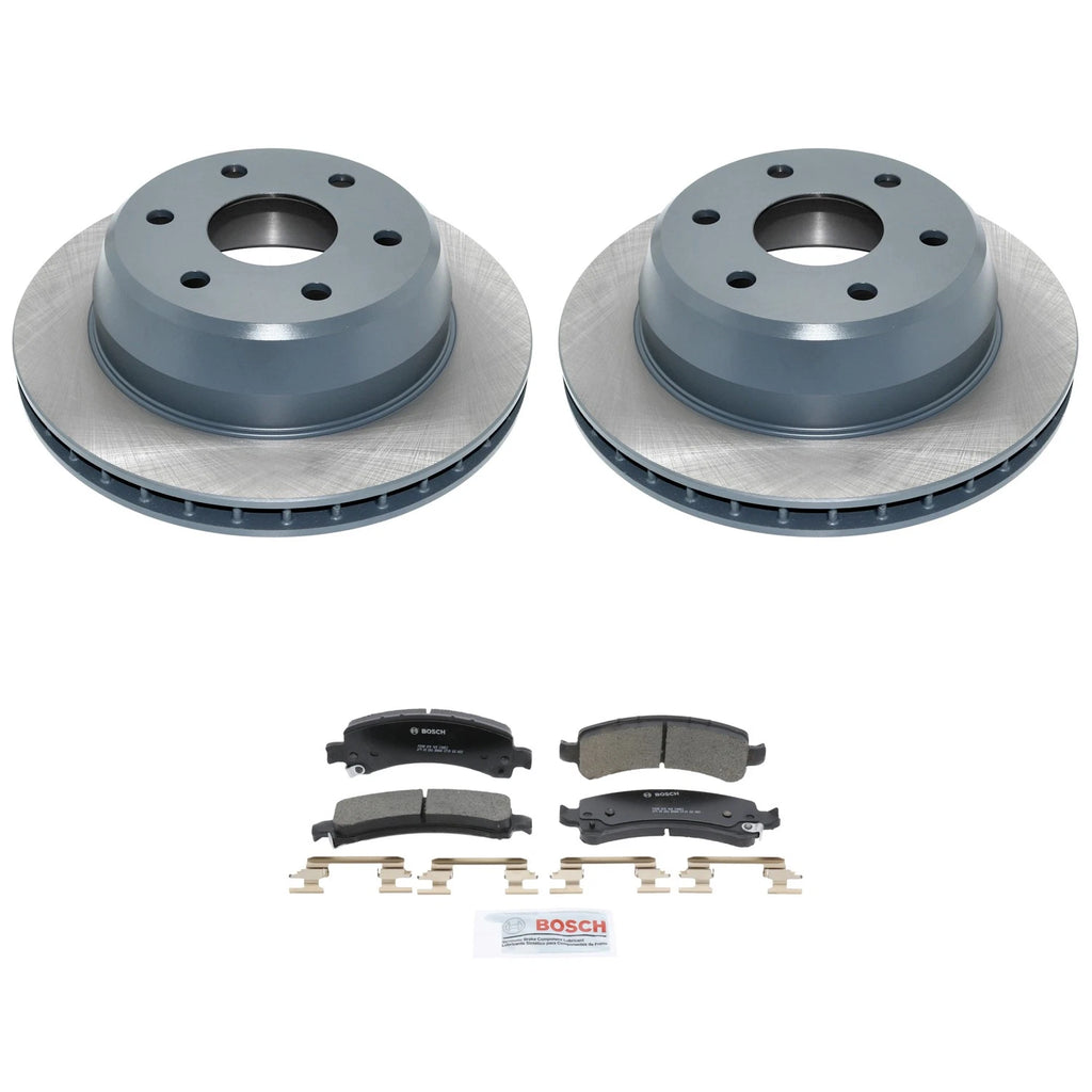 DuraGo Rear Rotors & Bosch QuietCast Brake Pads Kit for Express 1500, Yukon