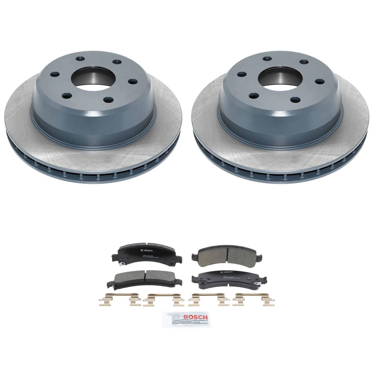 DuraGo Rear Rotors & Bosch QuietCast Brake Pads Kit for Express 1500, Yukon