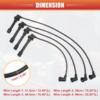 Set of 4 Spark Plug Wire Ignition Coil Cables No. 32700P0HA00 for Honda Accord (1994–2002)