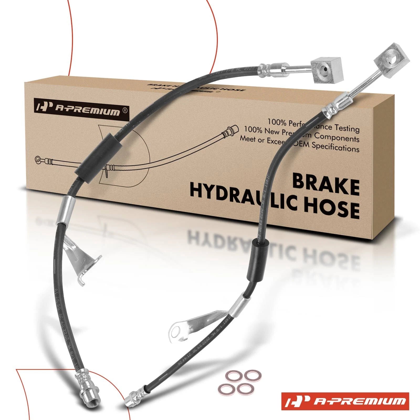 2X Front Brake Hydraulic Hose for Buick Regal (2014–2017) Cadillac XTS (2013–2018)