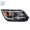Right Side Black Housing Halogen Headlight w/LED DRL for Ford Explorer (2016–2019)
