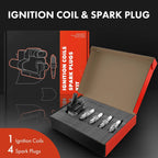 1x Ignition Coil & 4x Iridium Spark Plugs for Nissan Sentra Frontier (2000–2023)