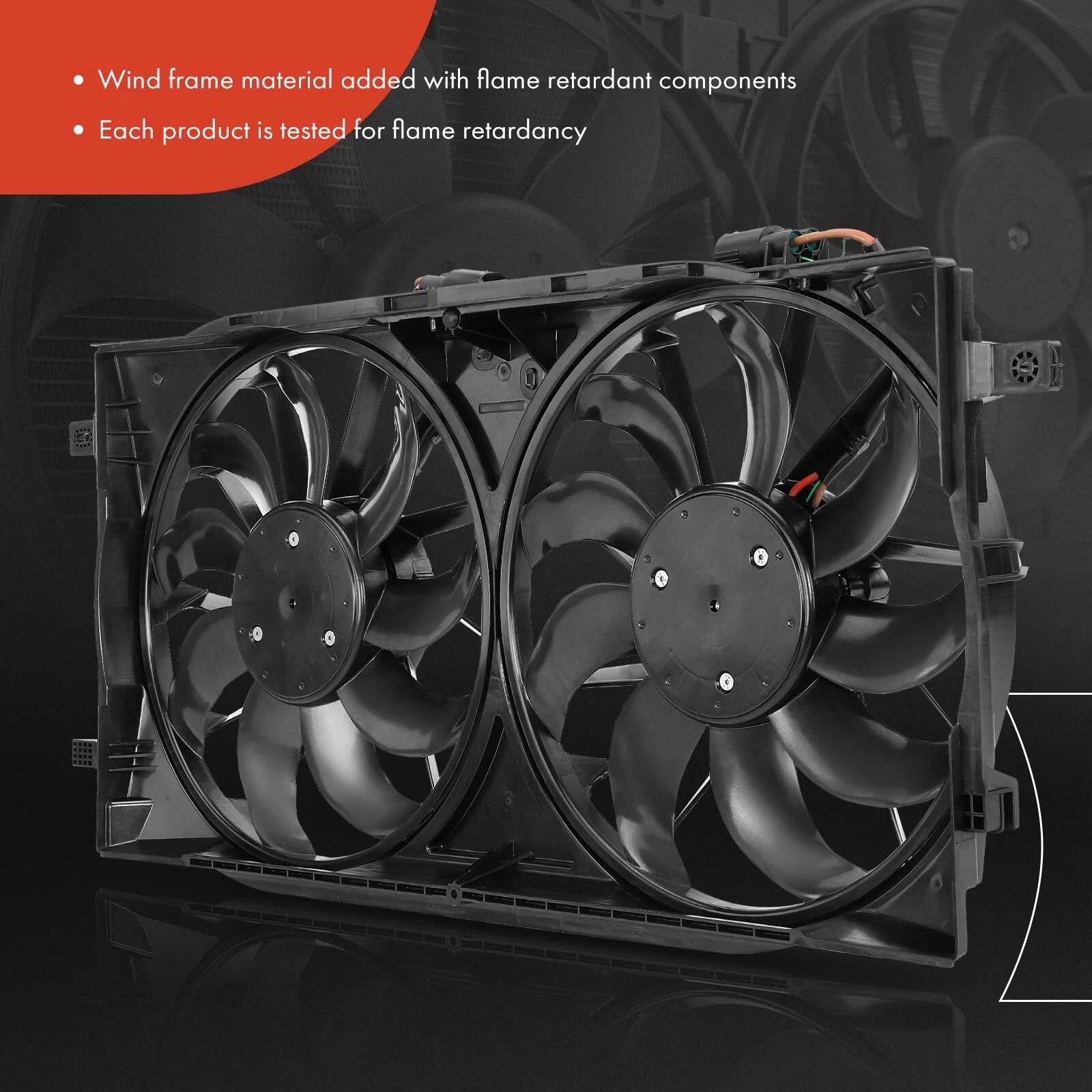 Dual Cooling Fan Assembly with Brushless Motor for Ford Ranger Bronco