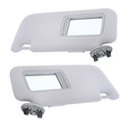 Set of 2 Gray Sun Visors with Mirror for Toyota Corolla (2009–2013)