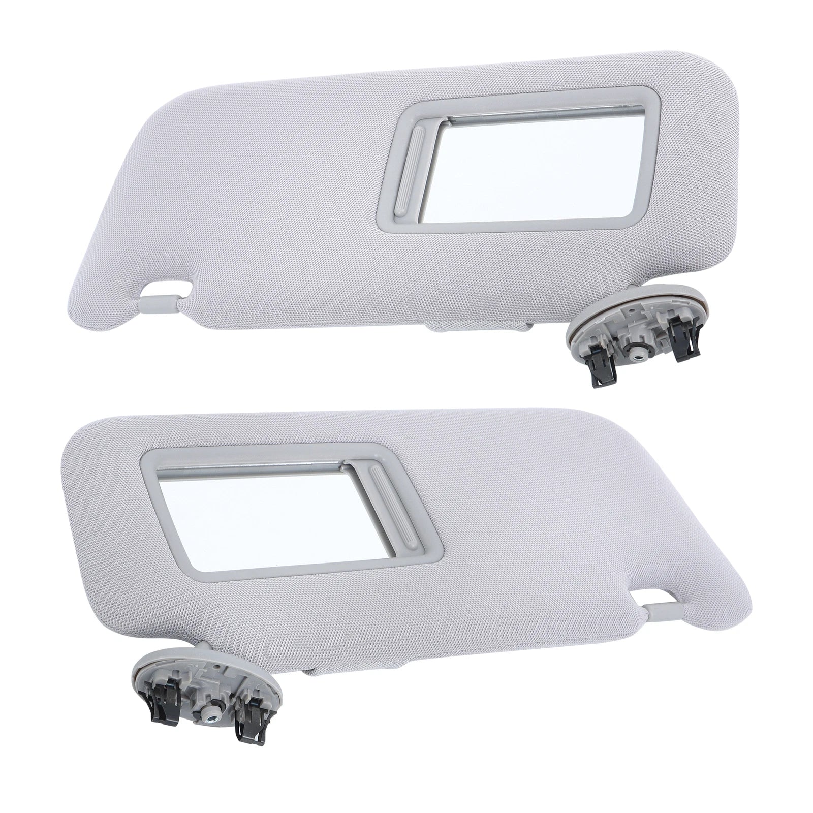 Set of 2 Gray Sun Visors with Mirror for Toyota Corolla (2009–2013)