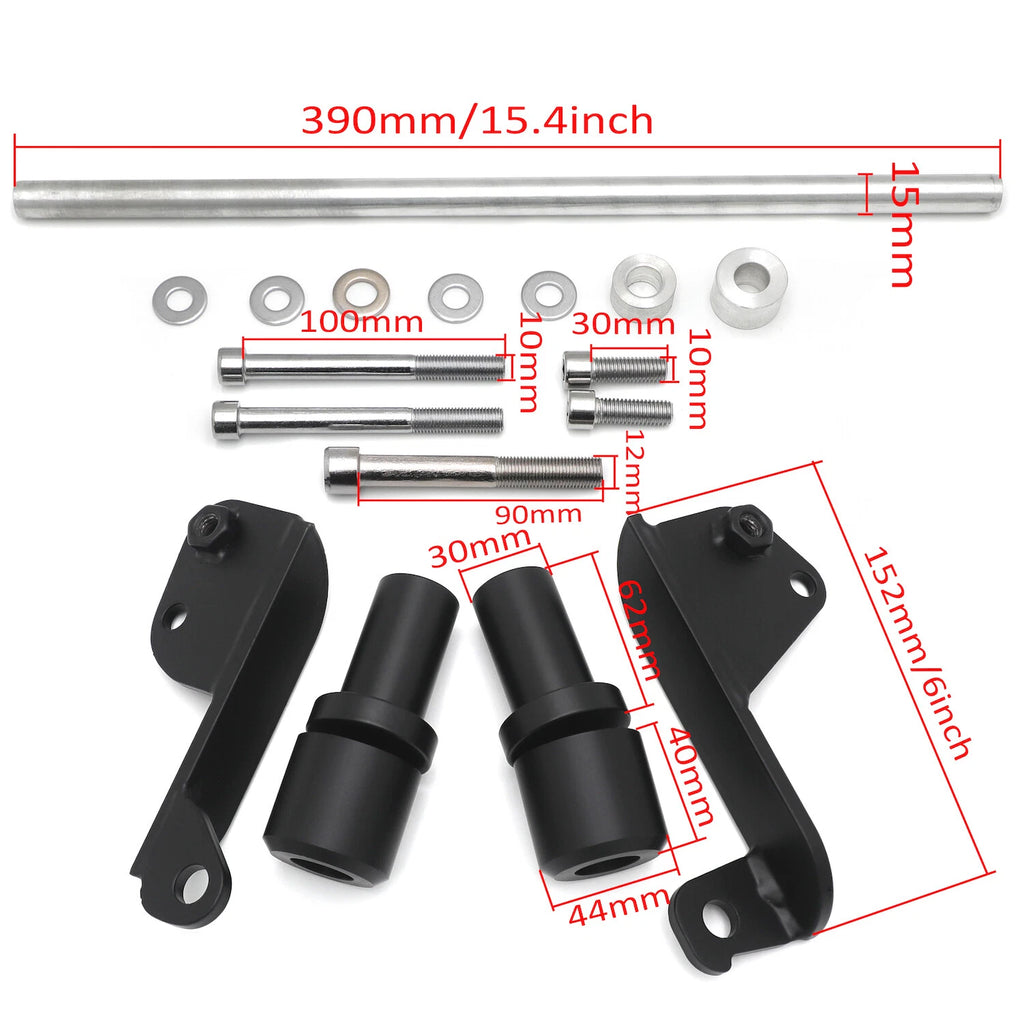 Frame Slider Mounting Bolts for Honda CBR600RR (2003–2006) - Black