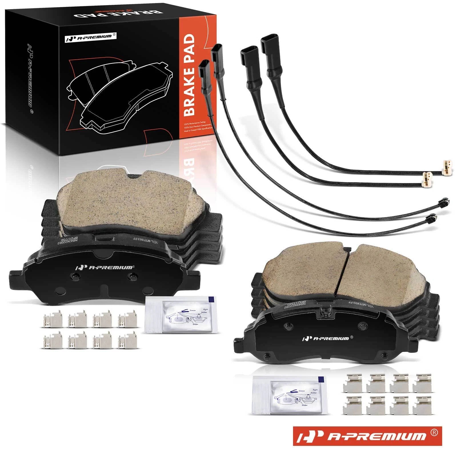 Set of 8 Ceramic Brake Pads for Ford Transit-150 250 350 (2015–2019)