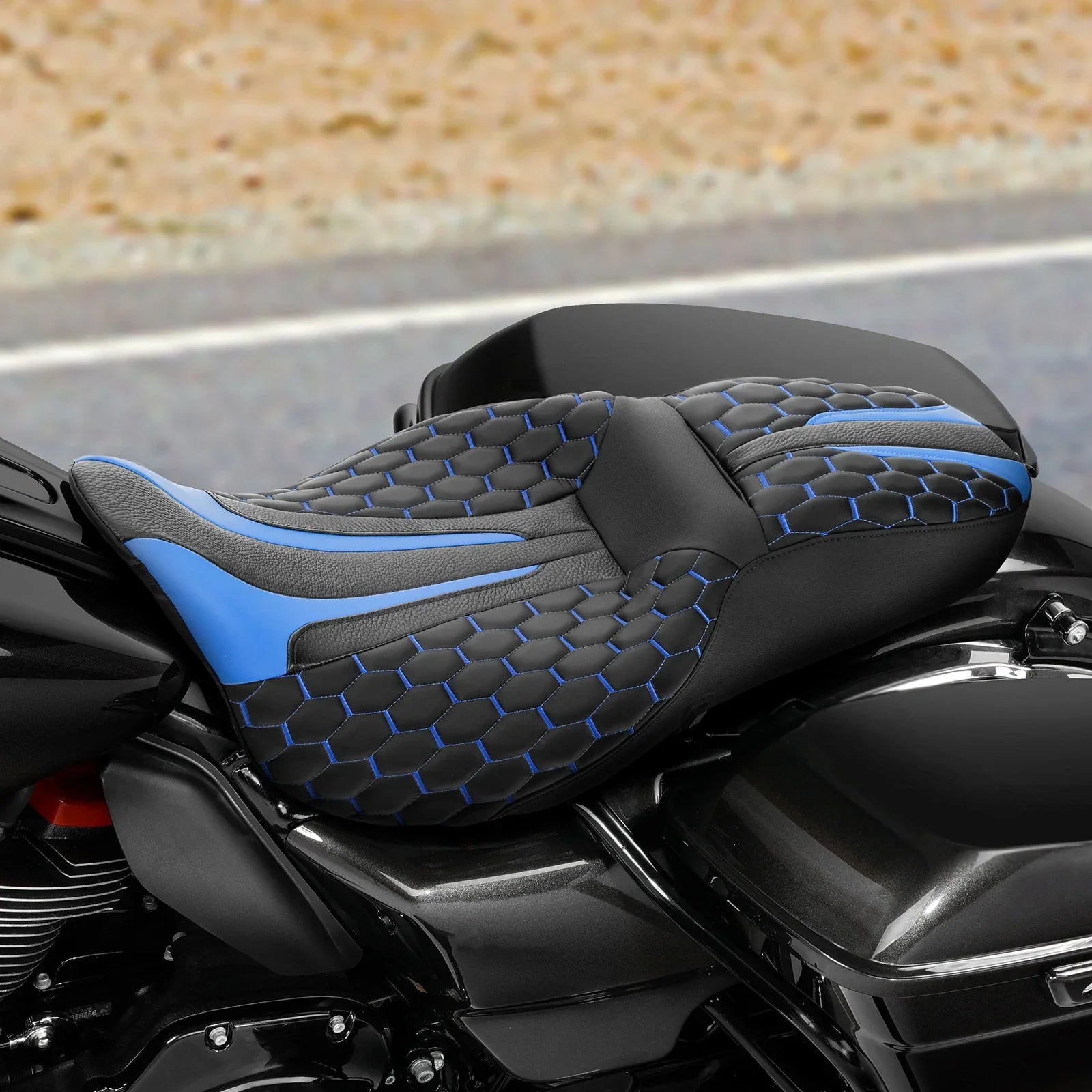 Heated Driver Rider Passenger Seat for Harley Touring Road Glide (2009-2023)