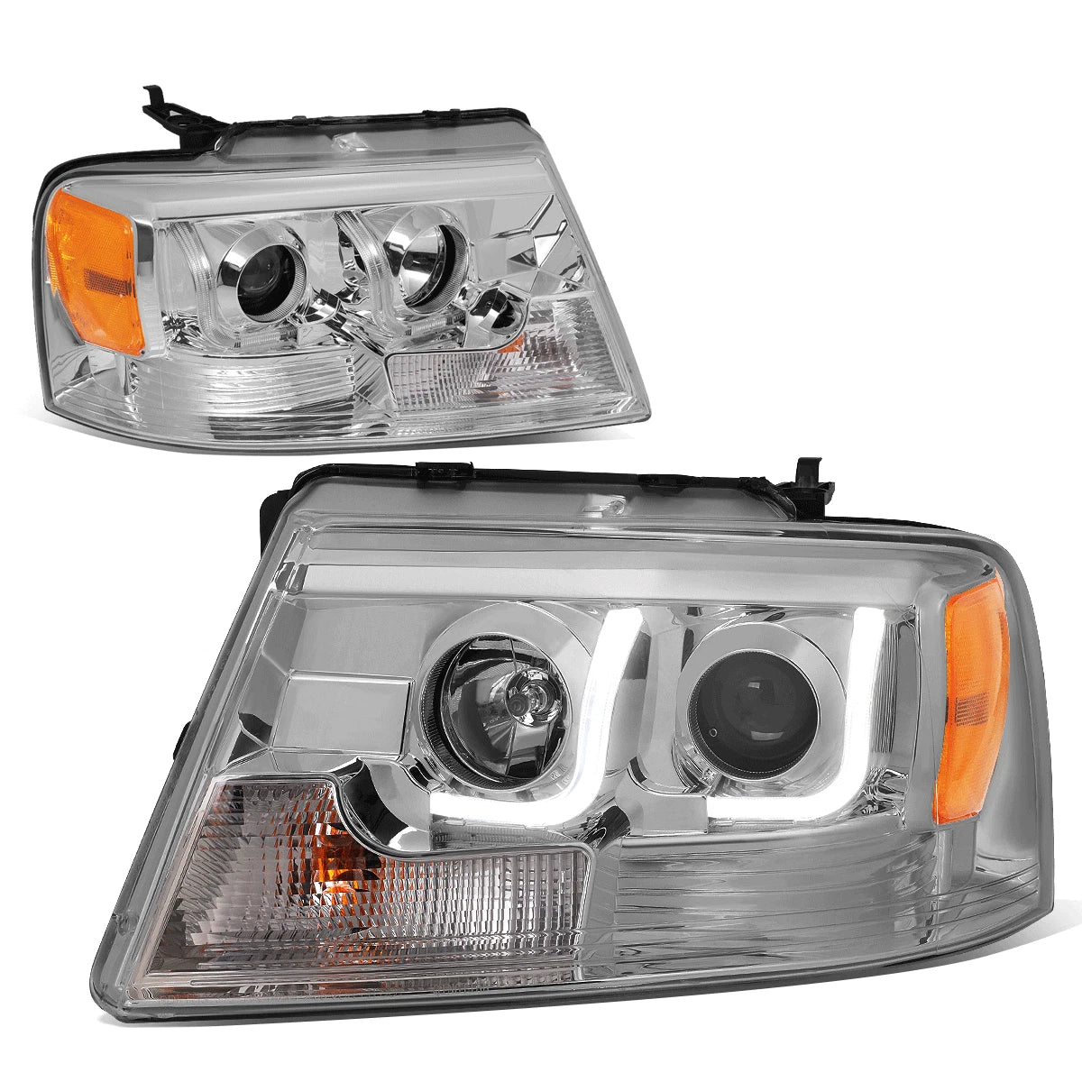 LED DRL Tube Bar Projector Headlight for Ford F150 Mark LT (2004–2008)