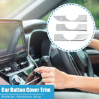 Dashboard AC Button Cover Trim for Honda Civic (2022–2023) - Aluminum Alloy Silver Tone