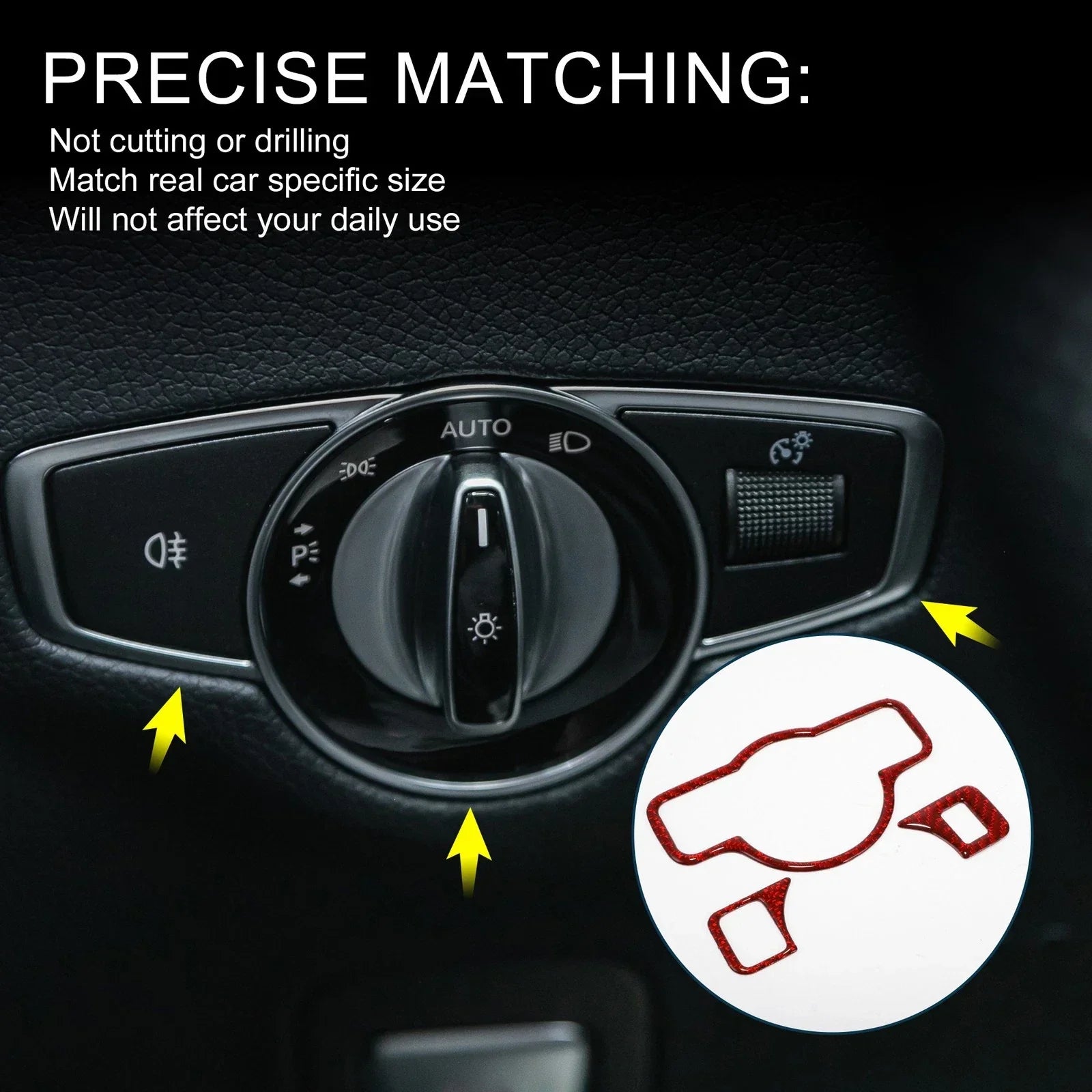Headlight Switch Covers for Mercedes-Benz A B C E G Class CLA Type-C