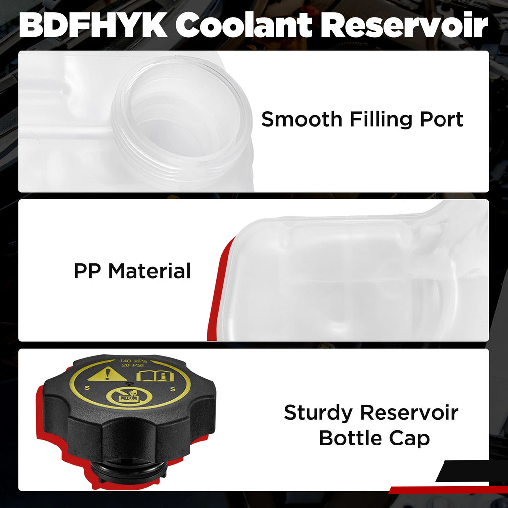 Radiator Coolant Reservoir Tank for Chevy Malibu/Impala/Cadillac/Buick (2000–2023)