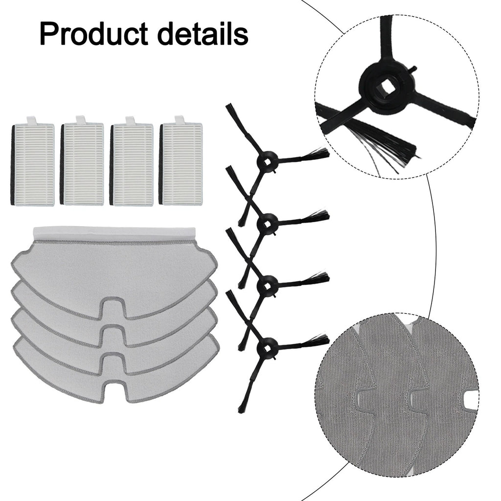 Filters Mop Cloths and Side Brushes Set for Mova M1 (2021–2023)