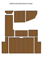 EVA Foam Faux Teak Deck Floor Mat for Sea Ray 268 Sundancer (1988)