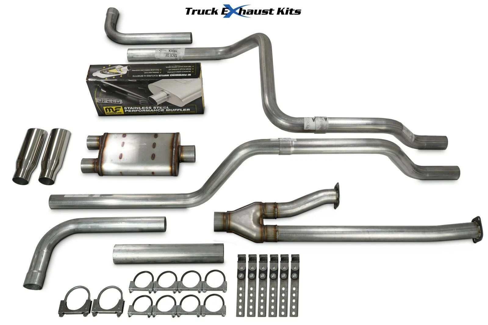 2.5" Dual Exhaust Kit for Toyota Tundra (2014–2021) Magnaflow Side Rolled Tip