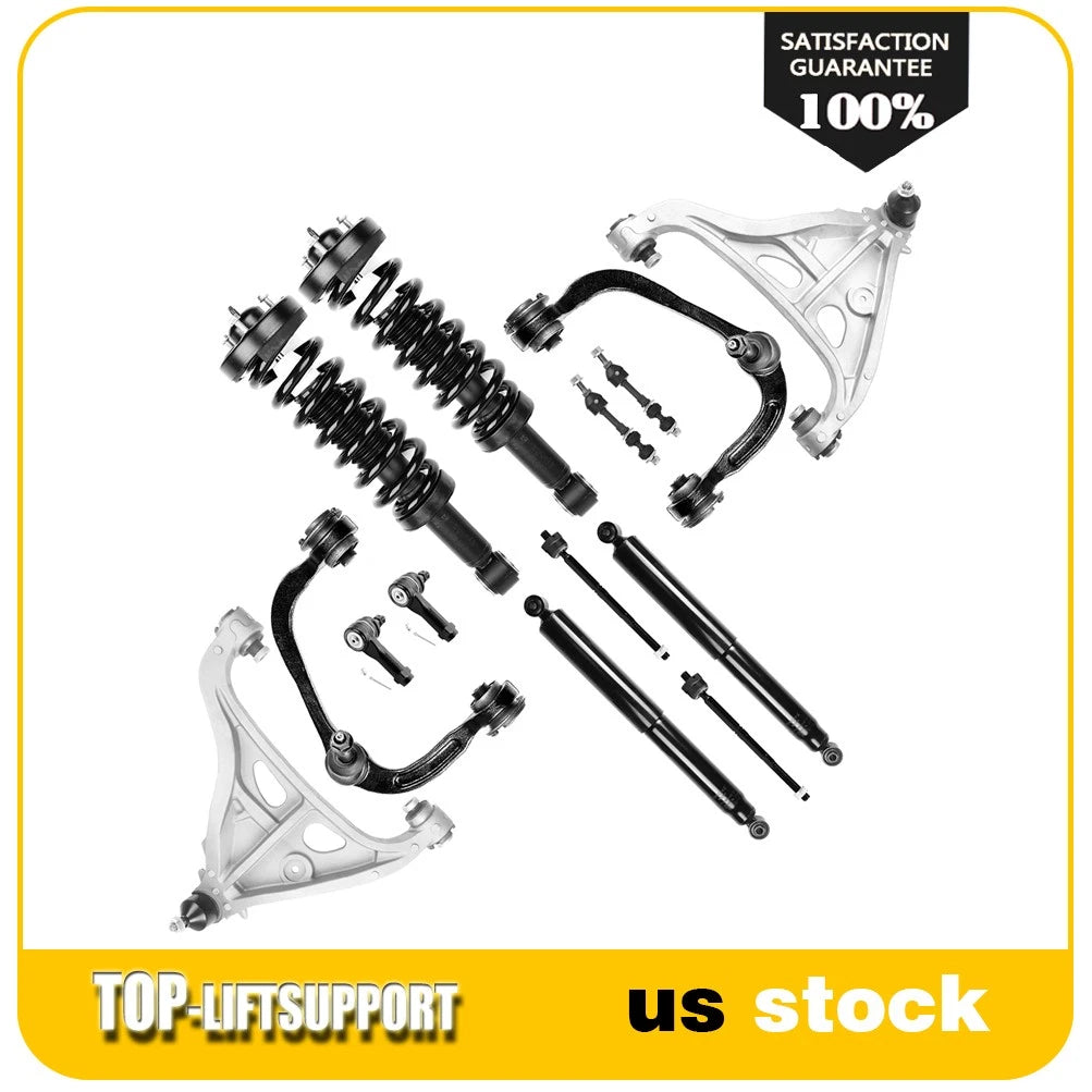 Set of 4 Front Strut Rear Shocks Control Arms for Ford F150 Mark LT RWD