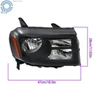 Pair of Halogen Headlamps for Honda Pilot (2012–2015) Black Housing