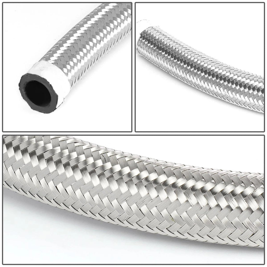 Turbocharger Oil Feed & Stainless Braided Return Drain Line Kit for