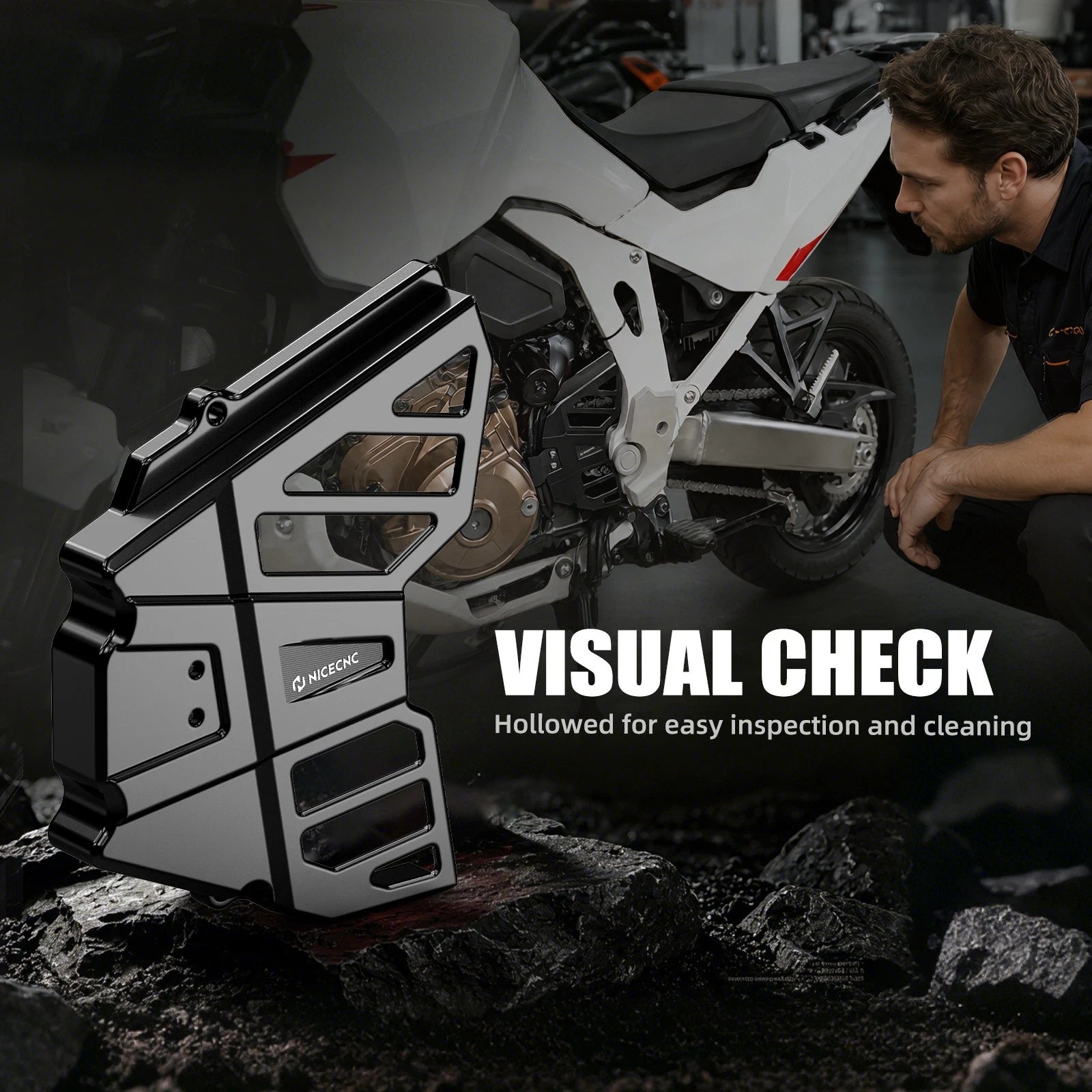 CNC Chain Guard Protector for Honda CRF1000L Africa Twin (2016–2019)