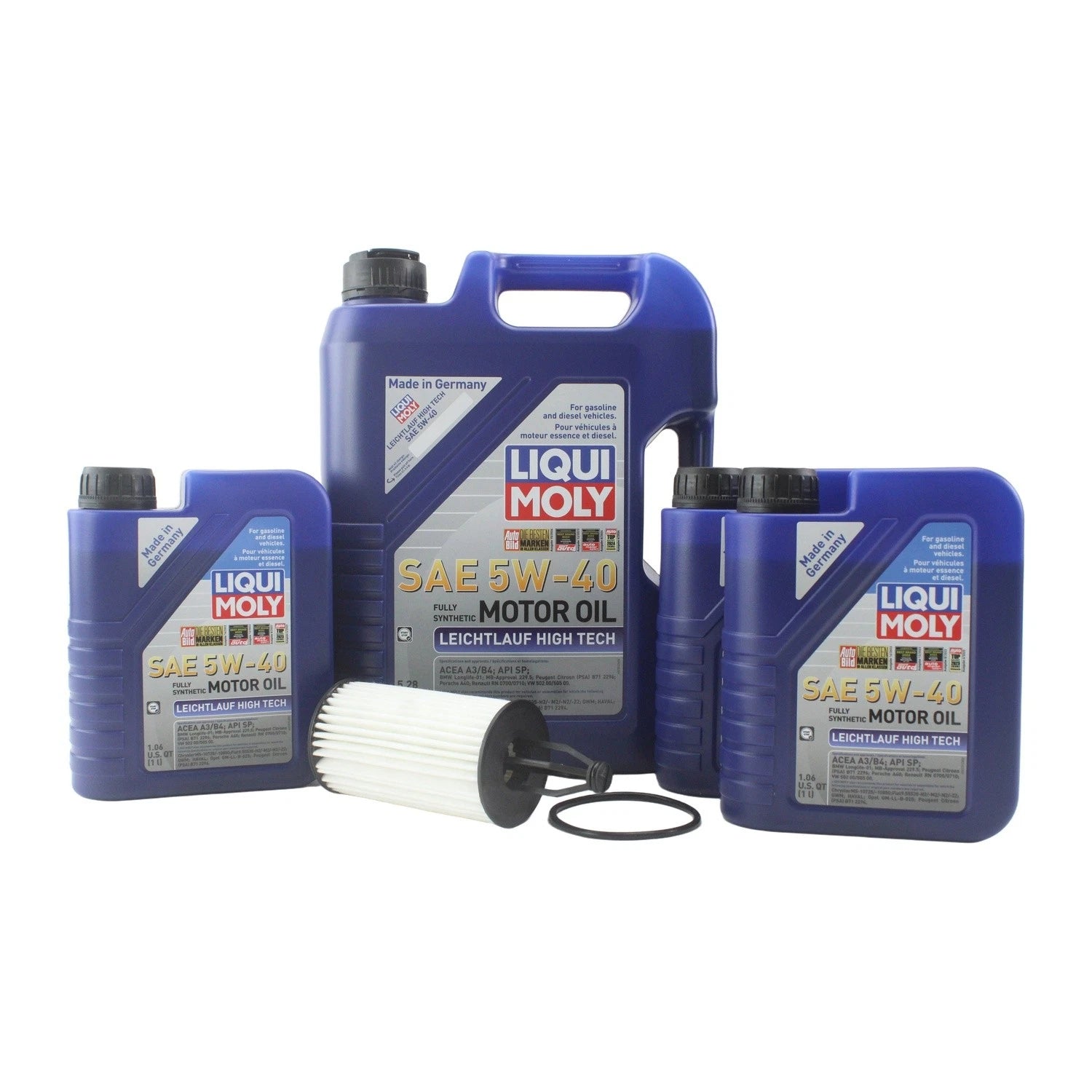 Oil Change Kit for Mercedes S550 (2007–2018) - 8L Liqui Moly 5W40, Mahle