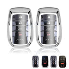 2-Pack Silver TPU Remote Key Fob Protector Case for Toyota (2015–2024)