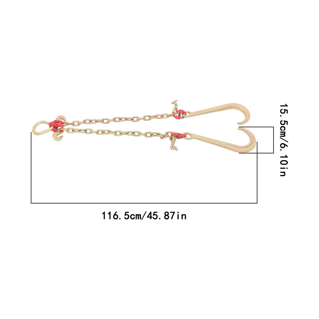 2X T J Hook Double Limb Hook for Chain (5/16in, 2ft)
