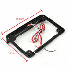 Black Motorcycle License Plate Frame with LED Brake Tail Light for Harley