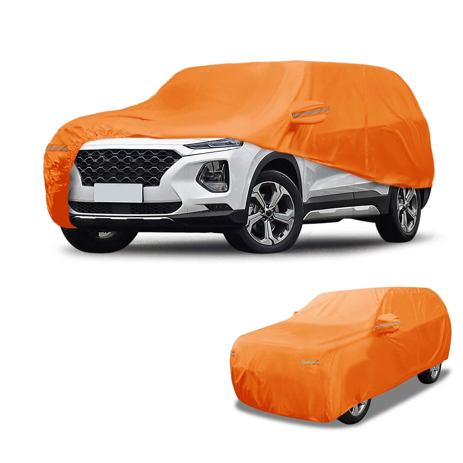 Waterproof Car Cover for Hyundai Santa Fe (2013–2023) 210D-PU, Orange