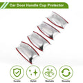 Car Door Handle Cup Protector for Hyundai Fiesta Chrome Silver Tone 4 x Pcs