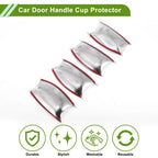 Car Door Handle Cup Protector for Hyundai Fiesta Chrome Silver Tone 4 x Pcs
