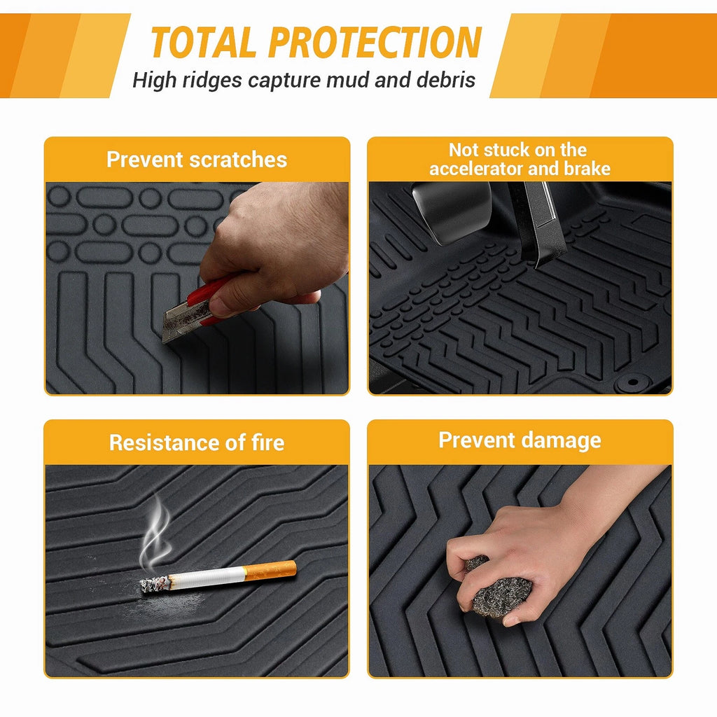 Set of 4 TPE Rubber Floor Mats for Audi A4/S4/A4 All-Road (2017–2021)