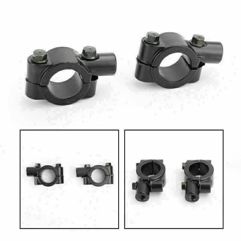 7/8" Bar Mirror Mount Holder Clamp Adaptor for Motorcycle (10mm M10)