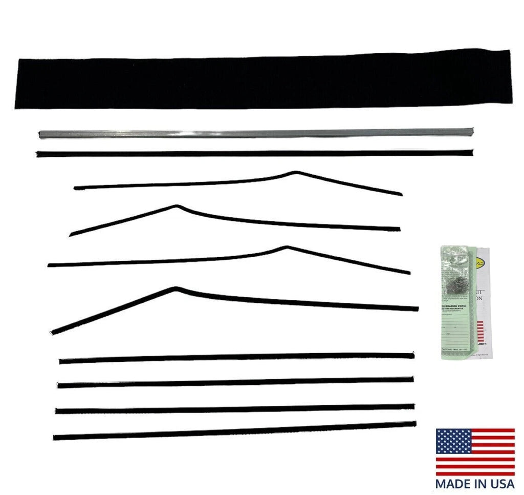 Door Window Felt Rubber Beltline Kit for 1955-1957 Chevy Bel Air 2-Door