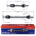 Set of 2 Front CV Axle Shafts for Nova, Prizm, Corolla (1998–2002)
