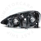 Set of 2 Black Housing Headlights Assembly for Acura RSX (2002–2004)