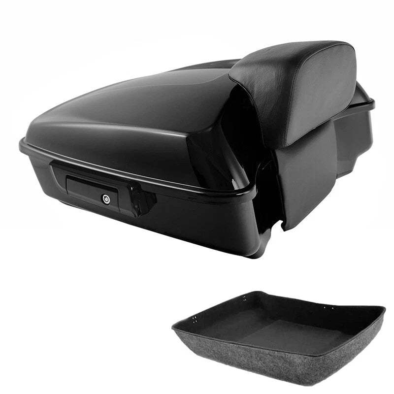Black Chopped Rear Trunk Backrest for Harley Road Glide (2014–2026)