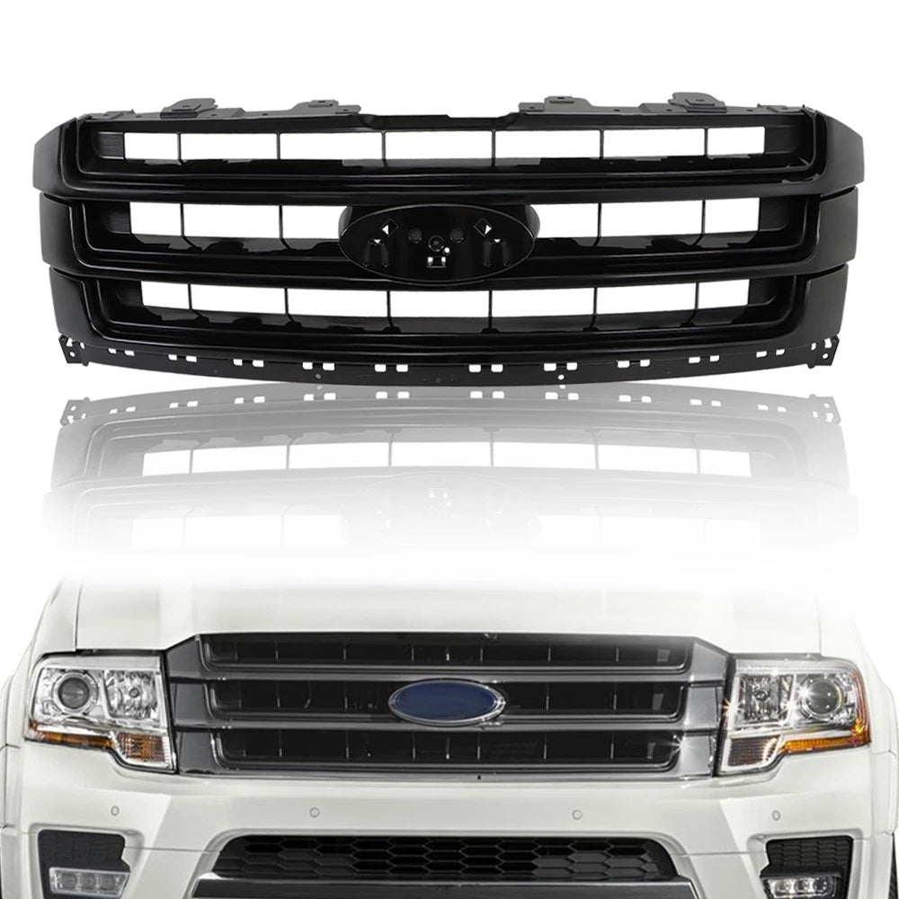 Front Upper Grille for Ford Expedition (2015–2017) Gloss Black