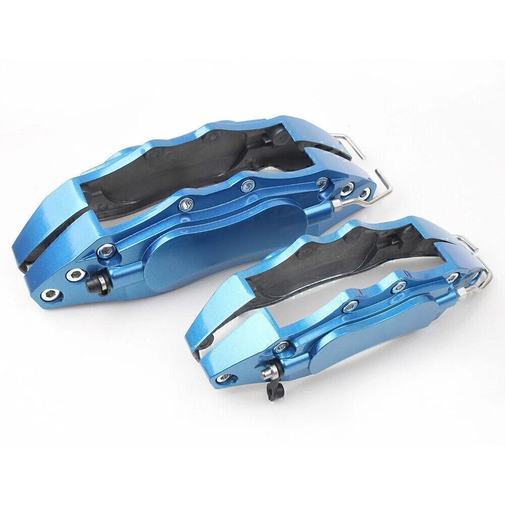 Set of 4 Disc Brake Caliper Covers for Universal Fit (3D Style, Blue)