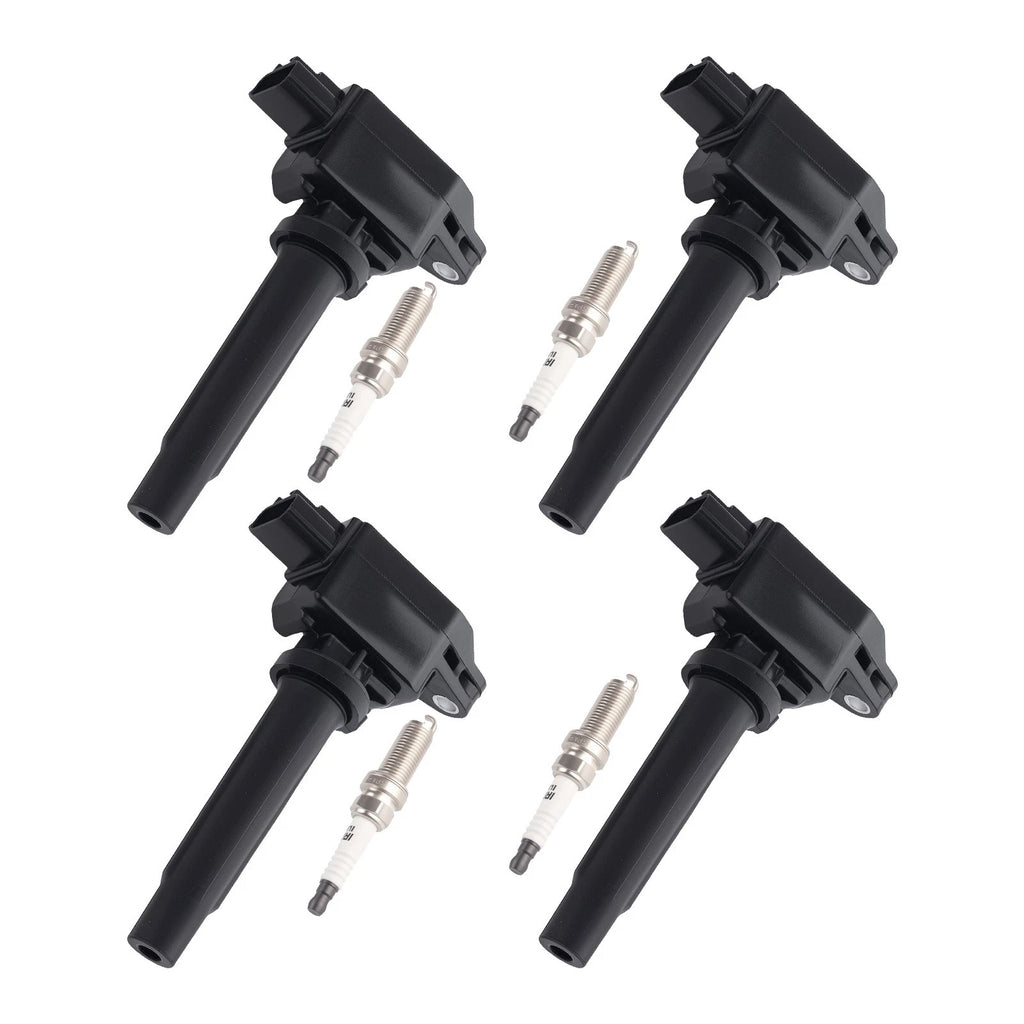 4X Ignition Coil & Spark Plug Set for Mazda 3 Sport CX-3 (2016–2021) UF656